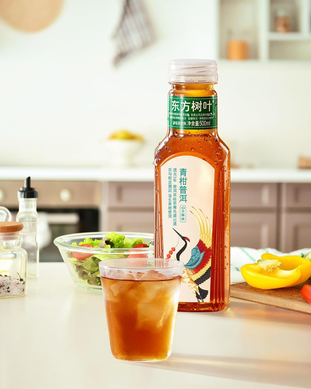 ORIENTAL LEAF Unsweetened Iced Tea – Bottled Ganpu Tea, 16.9 FL oz bottles (Pack of 15), Sugar Free, 0 Calories