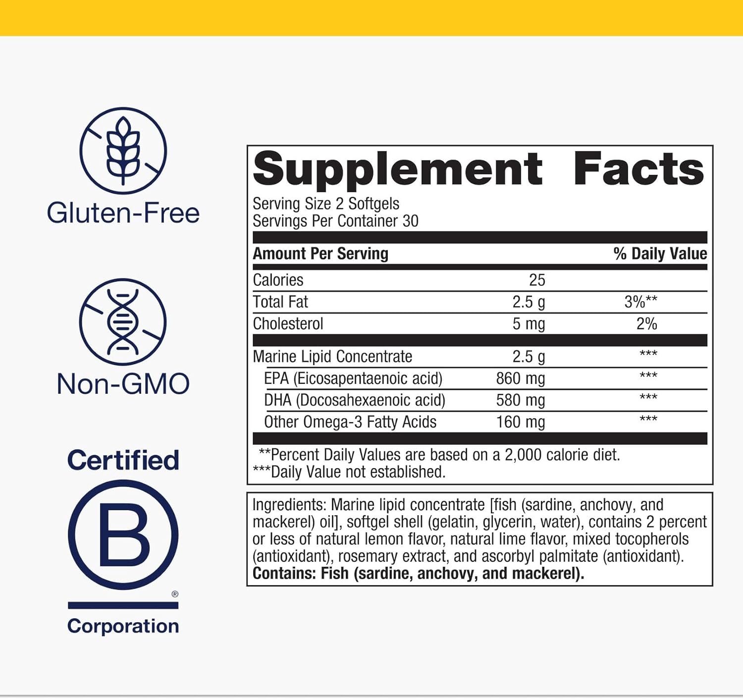 Metagenics OmegaGenics Fish Oil EPA-DHA 720 mg - Omega-3 Fish Oil Supplement - High Potency - for Heart Health, Musculoskeletal Health & Immune System Health* - with DHA & EPA - 60 Softgels