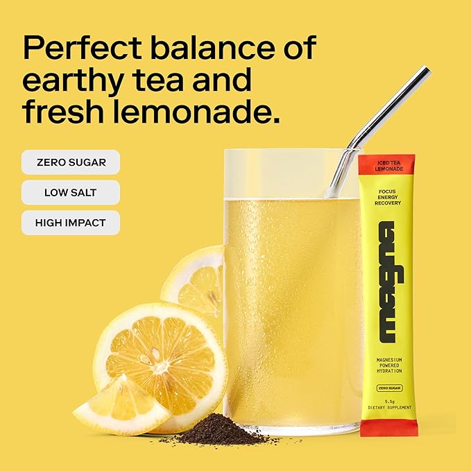 MAGNA Electrolytes Powder Drink Mix Bundle – Tea Lemonade & Watermelon Lime Flavors, 42 Servings | Hydration, Energy & Focus Support with Magnesium L-Threonate, Sodium, Potassium, Vitamin D, B6 & B12
