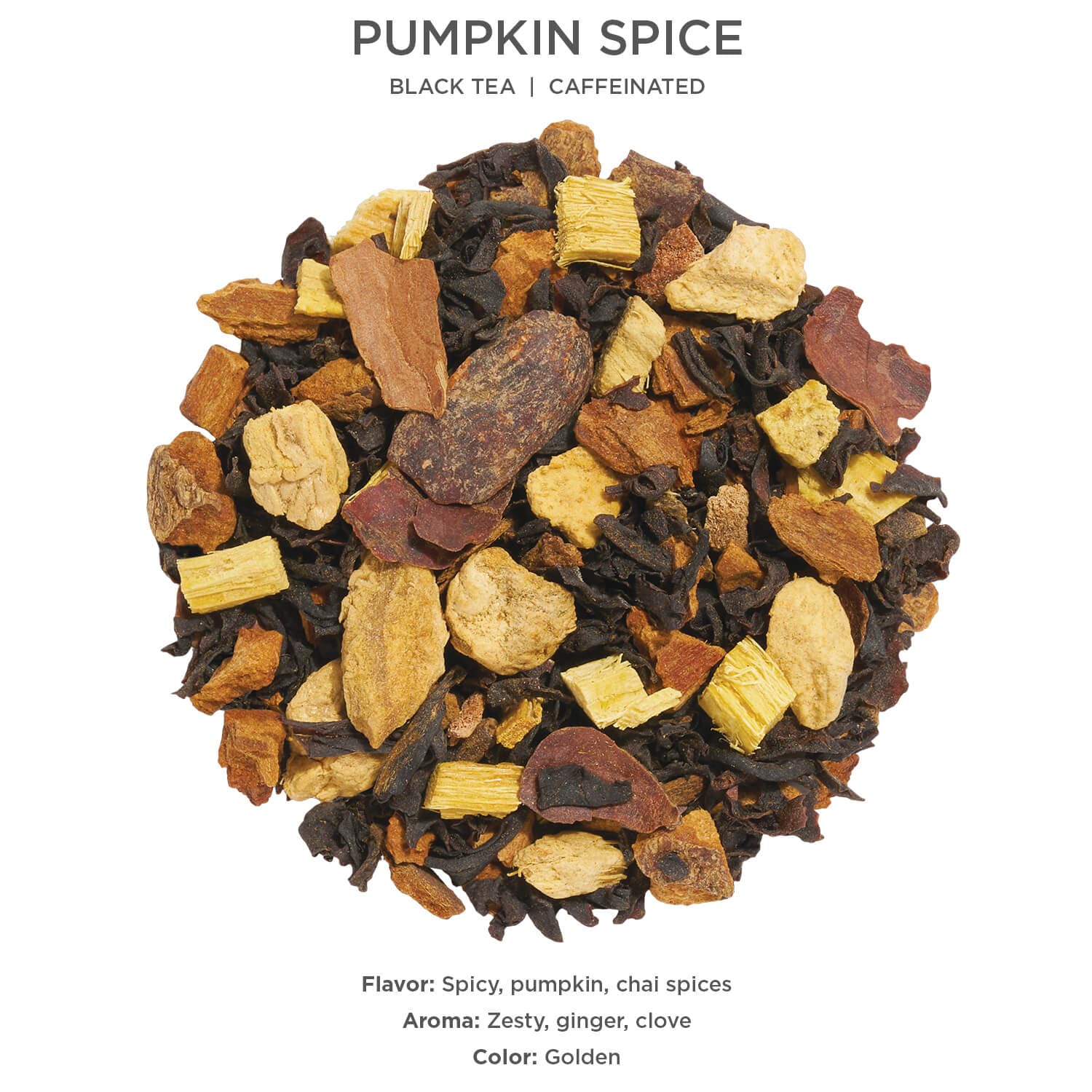Tea Forte Pumpkin Spice Premium Loose Leaf Caffeinated Black Tea Blend Canister, Makes 35-50 Cups