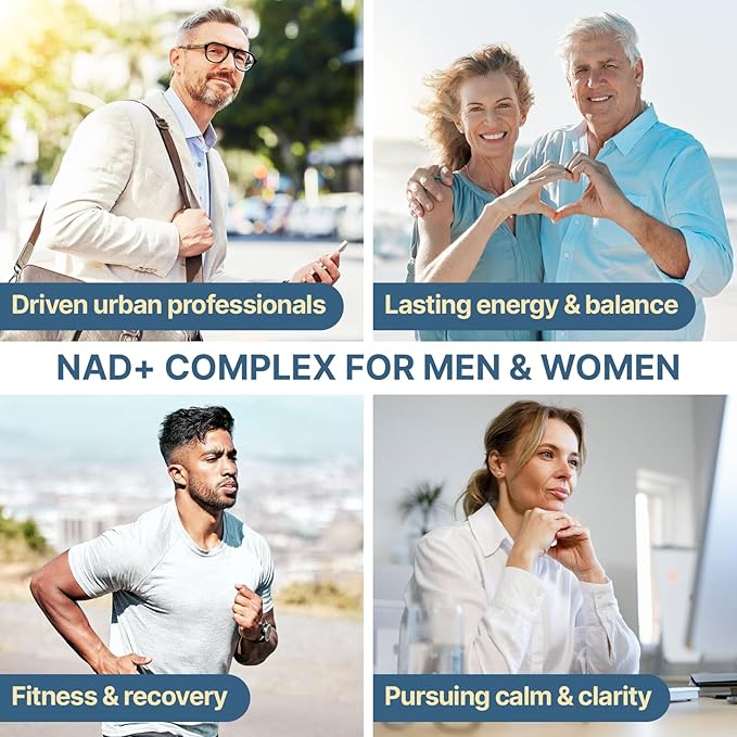 NAD+ Supplement 1600mg Extra Strength - Liposomal NMN Alternative with Resveratrol, Urolithin A, CoQ10, Quercetin & ALA - Mitochondrial Energy & Anti-Aging, Cell Regeneration, 120 Softgels