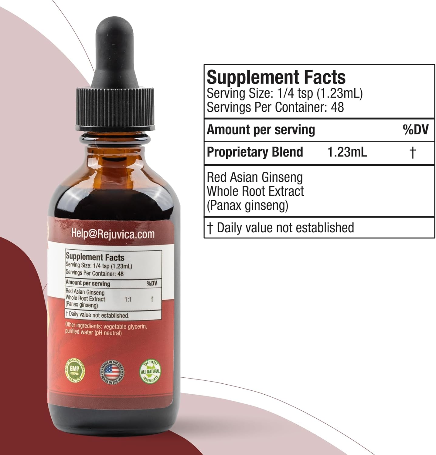 Active Ginseng Korean Red Panax Ginseng with Natural Ginsenosides - All-Natural Advanced Liquid Solution for 2X Absorption - Supports Healthy Energy, Vitality, Mood and More