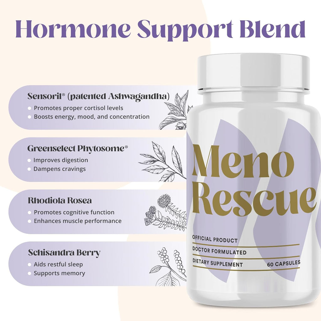 Menopause Supplements for Women - All Stage Meno Relief for Hot Flashes - Women's Hormone Support - Complete Menopause Relief - Menopause Support for Over 50 - Happy Natural Harmony Formula