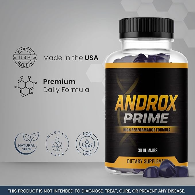 Androx Prime Gummies - Official AndroxPrime Advanced Formula Daily Premium Support Gummy, Natural Andro X Supplement Vitamins for Overall Health & Wellness Reviews, 30 Gummies for 1 Month