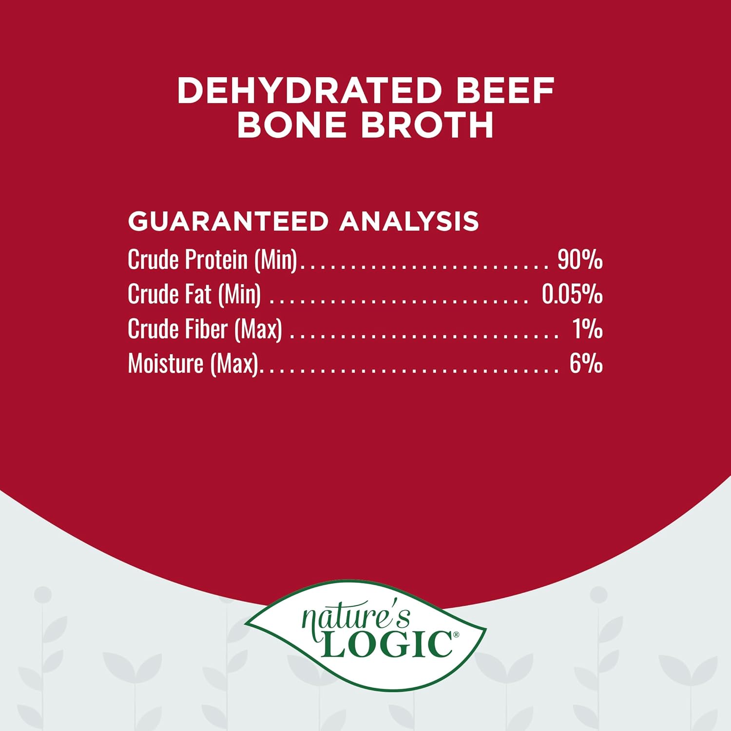 Nature's Logic Dehydrated Bone Broth Powder - 100% Natural Dog & Cat Topper - Rich in Glucosamine & Chondroitin - Boosts Immune System - Gluten-Free, No Synthetic Ingredients - Beef, 6oz