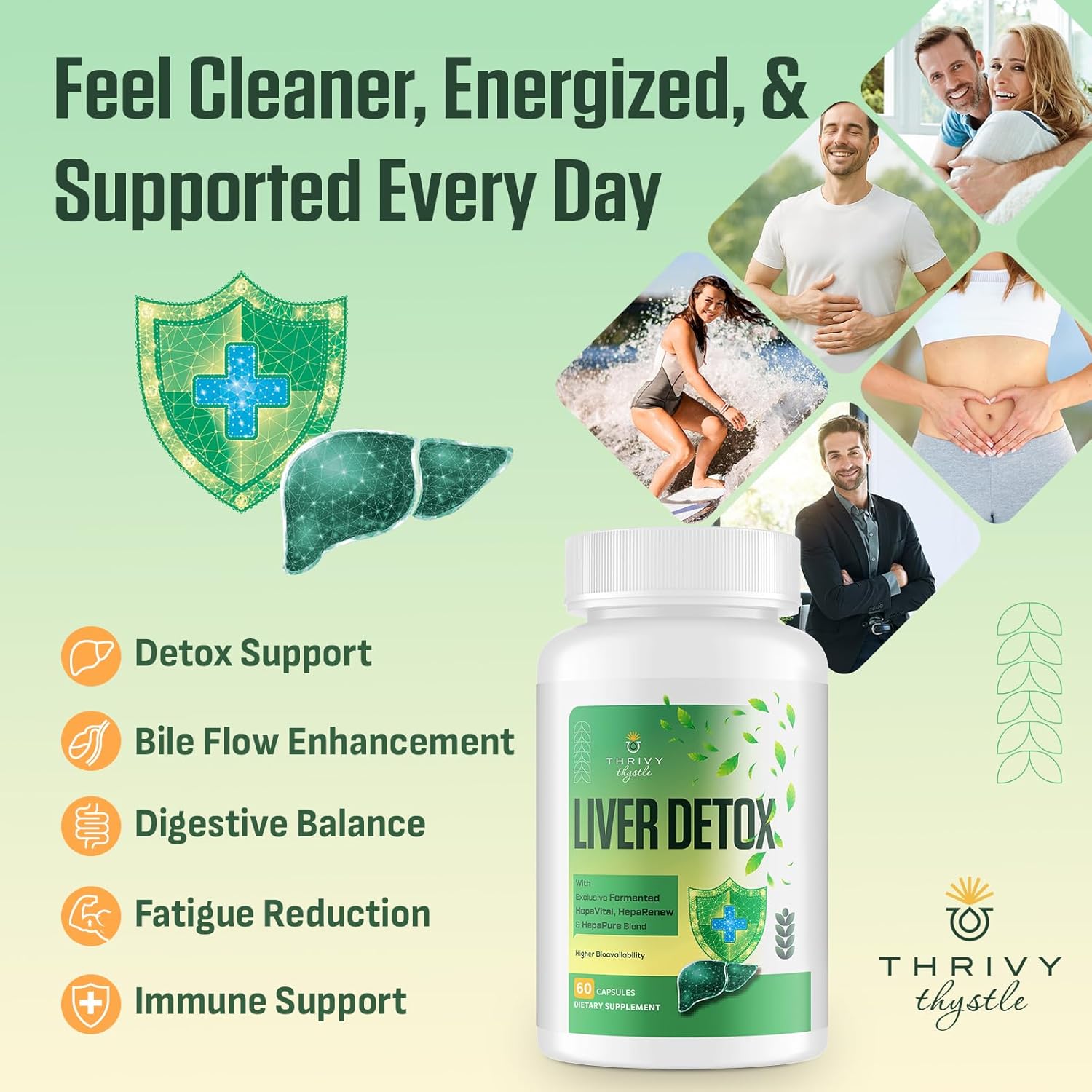 Liver Cleanse Detox & Repair – 25-in-1 Herbal Liver Support Milk Thistle Supplement - TUDCA, NAC, Chanca Piedra, Artichoke, Beet Root – Supports Liver Cleanse & Gut Health – 60 Vegan Capsules