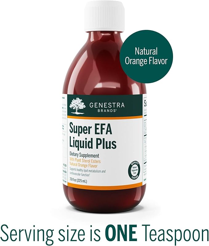 Genestra Brands Super EFA Liquid Plus | Essential Fatty Acid Formula with Plant Sterols | 7.6 fl. oz.