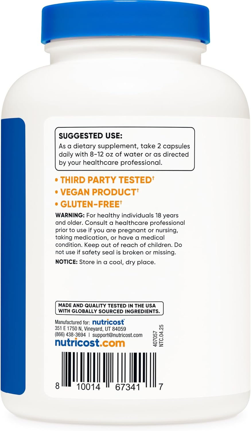 Nutricost Turkey Tail Mushroom Capsules 1200mg, 120 Servings (240 Capsules) - Gluten Free, Non-GMO, and Vegetarian Friendly