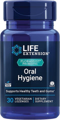 Life Extension FLORASSIST® Probiotic Oral Hygiene, Oral probiotic for Teeth and Gums, pH Levels, Dental Hygiene, Immune Support, BLIS M18™, Once Daily, Gluten Free, Vegetarian, 30 lozenges