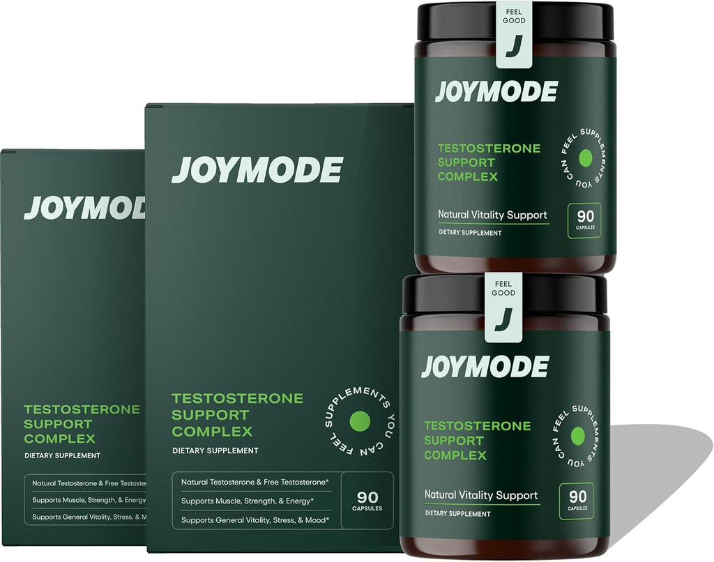 JOYMODE Testosterone Support Complex (180ct) - Natural Supplement for Men w/Ashwagandha, DIM, Magnesium, Zinc & Boron - Pack of 2