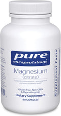 Pure Encapsulations Magnesium (Citrate) - Supplement for Sleep, Heart Health, Cognitive Health, Bone Health, Energy, Muscles, and Metabolism* - with Premium Magnesium - 90 Capsules