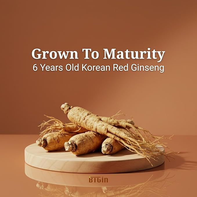 The Root Original Korean Red Panax Ginseng Supplement - 100% Whole Fine Root Powder with Natural Fiber & Minerals - Caffeine Free Stamina, Wellness & Immunity Support - 60 Capsules