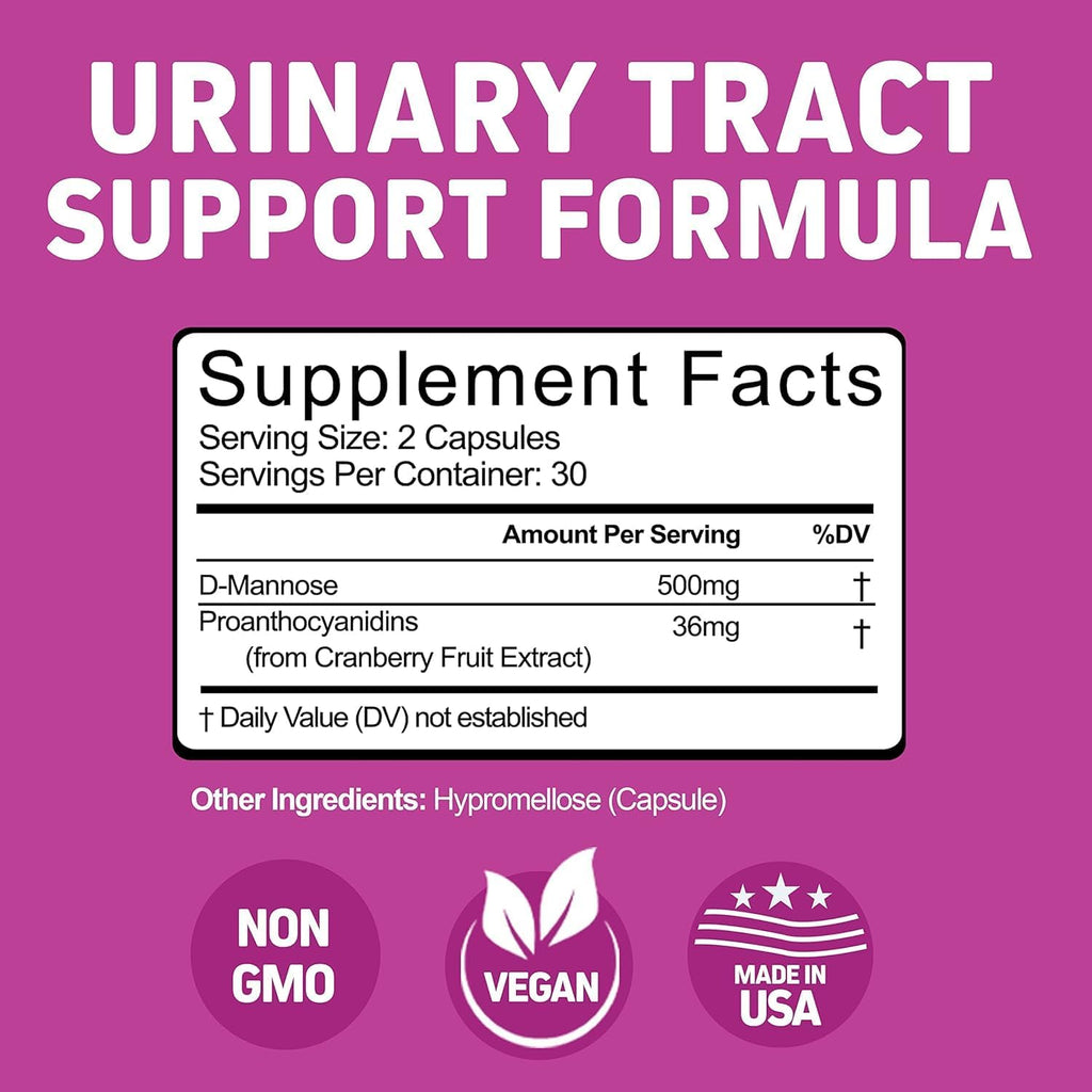 Herbtonics Fast Acting Urinary Tract Cleanse Treatment | Formula UTI with 36 mg PAC | Medical-Grade Cranberry Supplement for Urinary Tract Support (60 Count (Pack of 2))