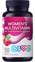 Women's Multivitamins Gummy Vitamin - Multivitamin for Women, Gummy Vitamins, All-Natural, Gluten-Free, Non-GMO, Womens Vitamins Gummies - Strawberry, Cherry, & Raspberry Flavored, 50 Count
