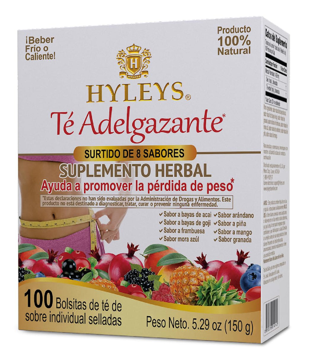Hyleys Slim Tea 9 Flavor Assortment 100 Ct - Weight Loss Herbal Supplement Cleanse and Detox - 100 Tea Bags (9 Pack)