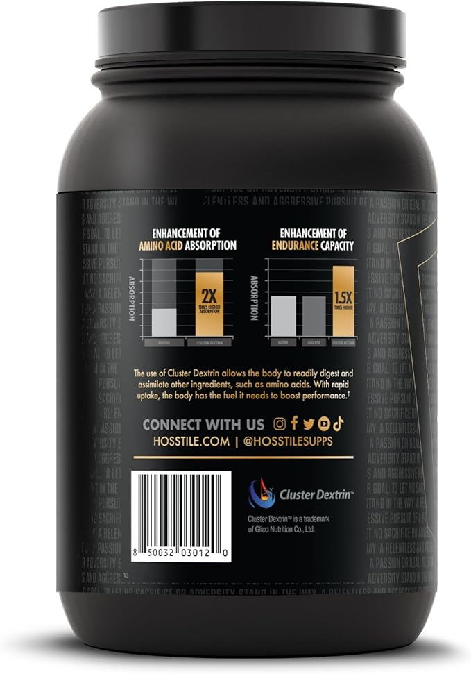 HOSSTILE CDX Cluster Dextrin Powder - Highly Branched Cyclic Dextrin HBCD Carb Powder, Carb Supplement for Intra Workout Carbs & Post Workout, Unflavored, 40 Servings