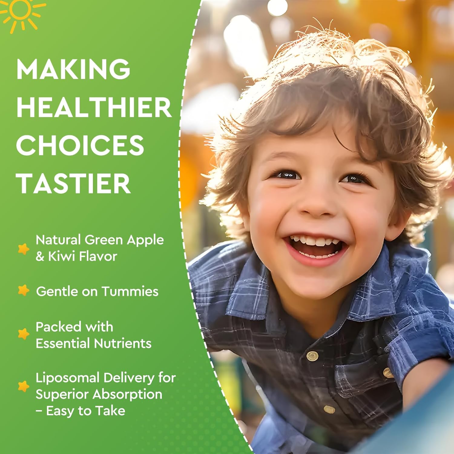Iron Supplement Gummies for Adults & Kids - with Calcium, Zinc, Folate & Multivitamin - Blood Builder & Energy Support & Immune Health for Iron Deficiency, Anemia, Vegan -Apple & Kiwi Flavor 60 Count