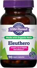 Oregon's Wild Harvest Eleuthero Organic Capsules | Adapt to Stress Naturally, 90 Count