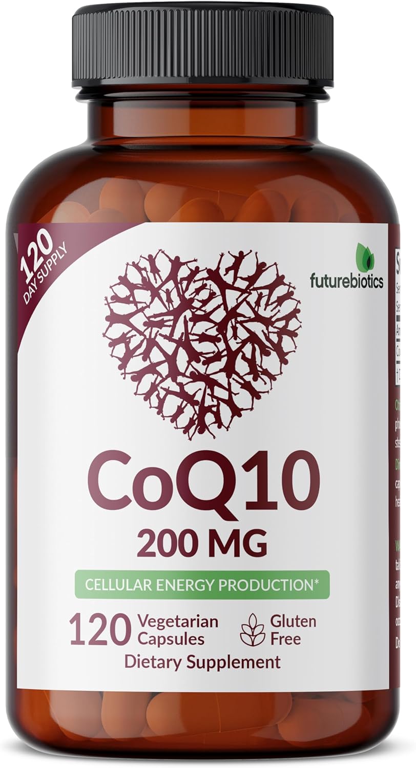 Futurebiotics CoQ10 200 MG Cellular Energy Production, 120 Vegetarian Capsules