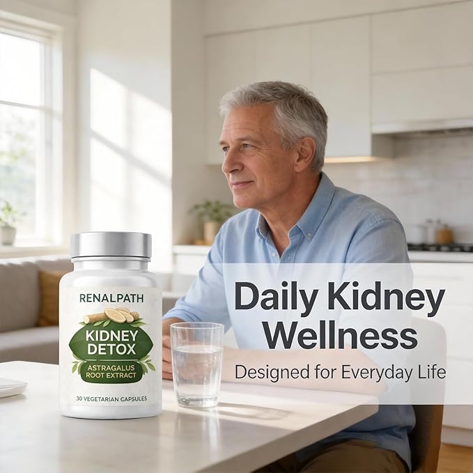 RenalPath Astragalus Root Supplement – Supports Overall Kidney Wellness, Traditional Herbal Ingredient Used for 2,000+ Years, Daily Renal Support, Vegan, Gluten-Free. (1pc)