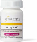 Integrative Therapeutics AllQlear - Seasonal Supplement for Immune Support *- Quail Egg Powder Blend - Dairy-Free - Berry Flavored, 60 Chewable Tablets (30 Servings)