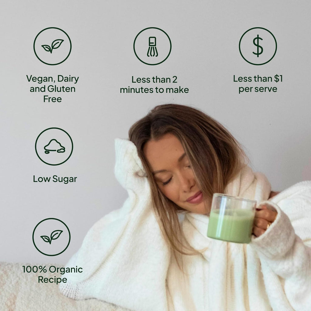 Morning Made Vanilla Flavored Matcha Powder | 8.46oz (240g) Resealable Tin | 60 Servings Premium Japanese Green Tea | Sweetened with Organic Sugar | Perfect for Lattes, Smoothies, and Baking | Rich in Antioxidants and Energy Boosting