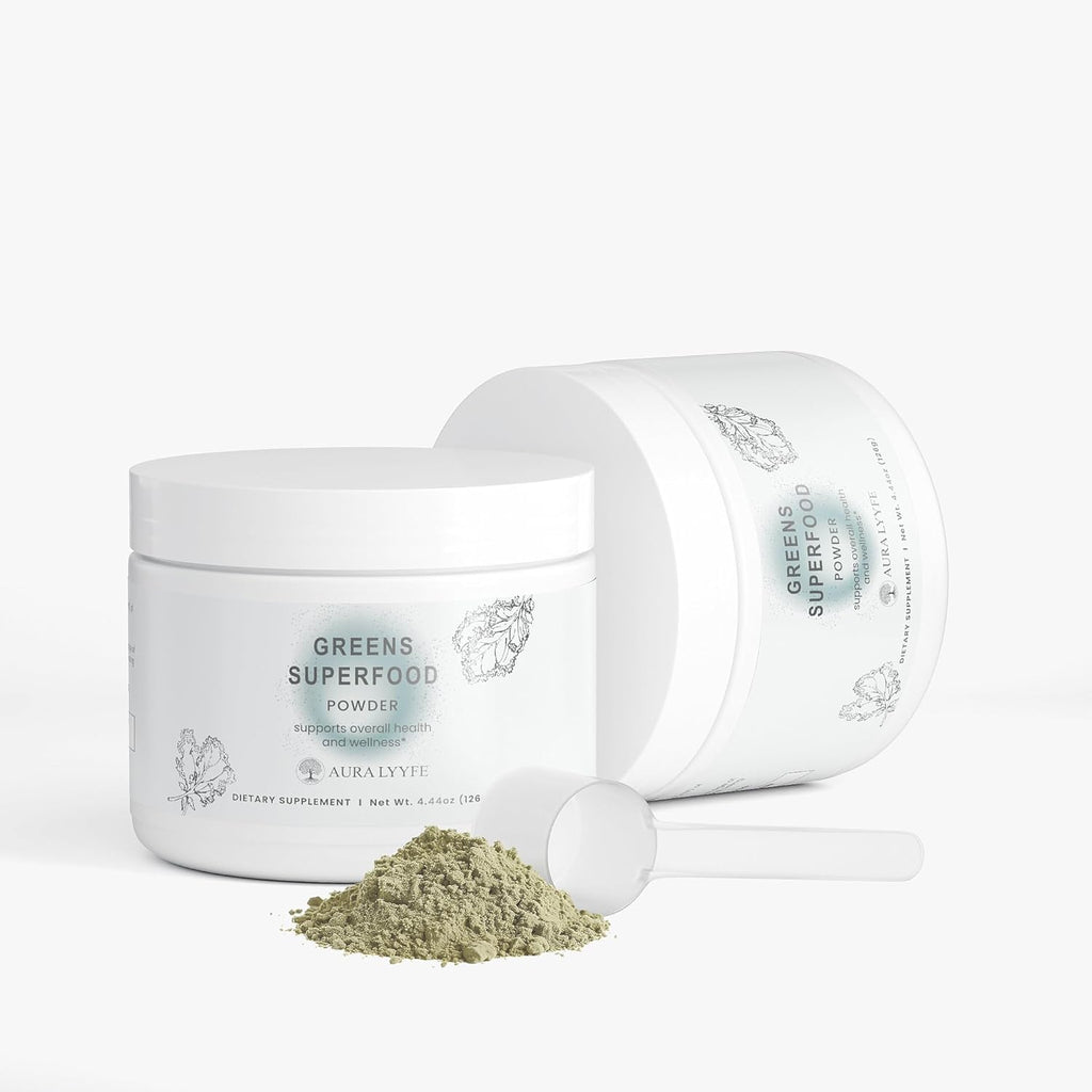 Super Greens Powder, All-Natural Plant-Based Greens Supplement with Spirulina, Barley Grass,Green Tea,Turmeric & Beet Root | Supports Energy, Digestion & Immune Health Non-GMO Made in USA