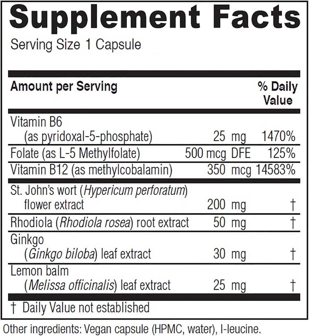 Vitanica Uplift, Mood and Emotional Support, Vegan, 60 Capsules