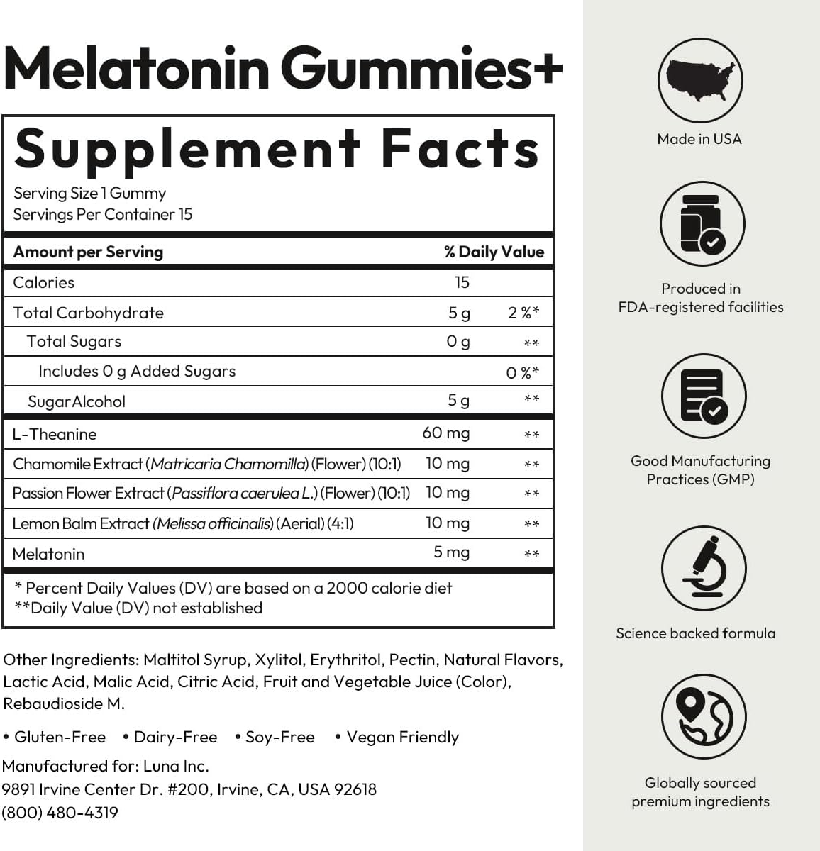 BIGVITA Melatonin Gummies+ | Natural Sleep Support with L-Theanine, Chamomile & Botanicals, Rest & Recharge
