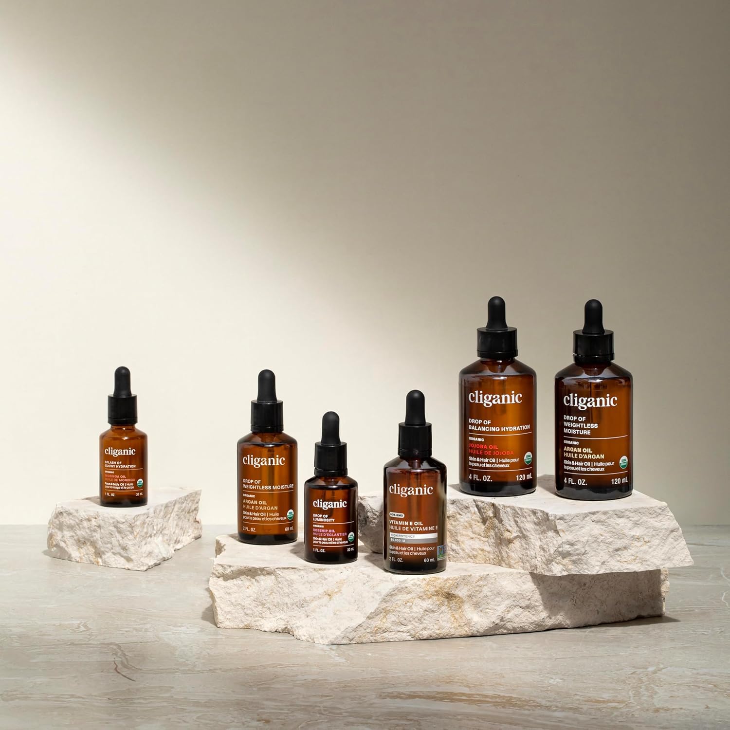 Cliganic Organic Argan Oil 8oz with Pump, 100% Pure - for Hair, Face & Skin (Packaging May Vary)