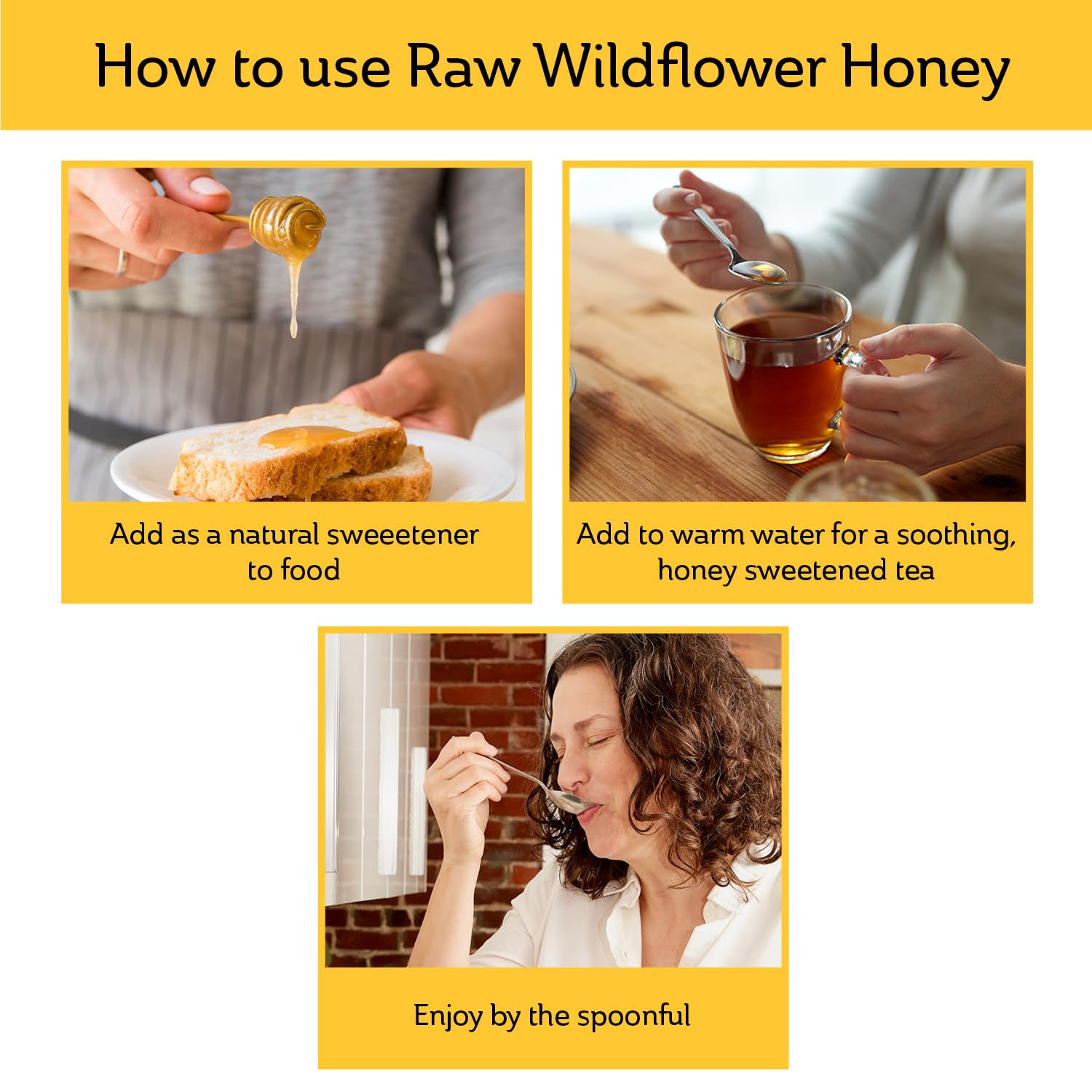 Raw Wildflower Honey - Pure, Unadulterated, Clean, Grade A Strained Honey from the Pacific Northwest (12 ounces)