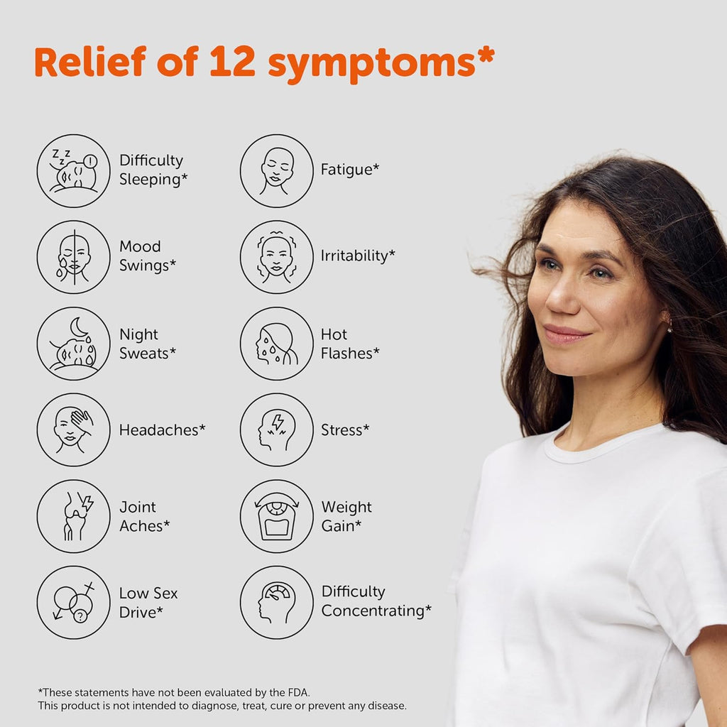 Amberen Menopause Supplements for Women, 60 Capsules, Clinically Shown to Help Support Hormone Balance, Multi-Symptom Relief from Hot Flashes, Night Sweats, Mood Swings & Low Energy