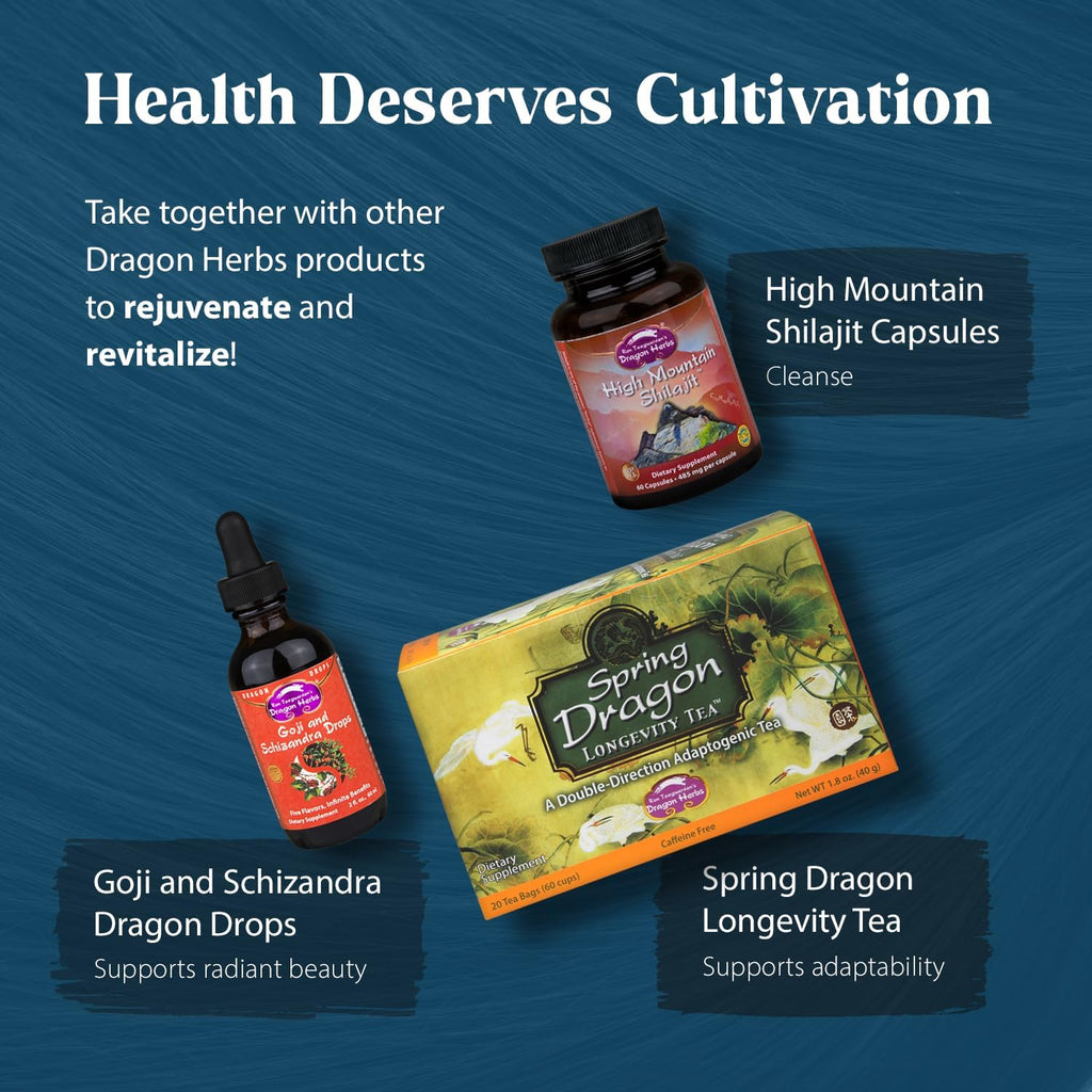Dragon Herbs He Shou Wu | Prepared He Shou Wu Supplement to Support Energy, Mood, Immune Support, Healthy Aging, Hair | All Natural Ingredients, Non-GMO (100 Capsules, 500 mg Per Capsule