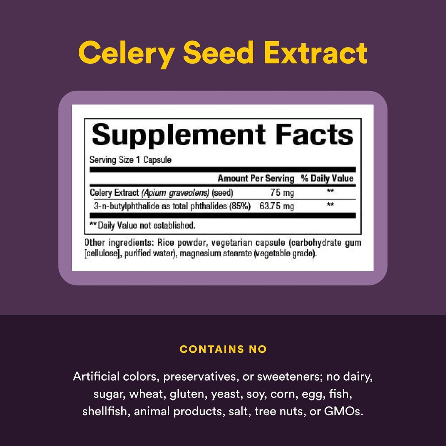 Natural Factors, Celery Seed, Concentrated Celery Extract for Healthy Circulation & Heart Support