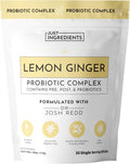 Lemon Ginger 3‑In‑1 Probiotic Complex – 30‑Stick Drink Mix with Prebiotics, Probiotics & Postbiotics – 5 Billion CFU Spore Strains + Lemon & Ginger Extracts – Gut, Immune & Digestive Support