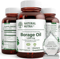 Natural Nutra Borage Oil, Maintain Skin Health, Support Heart Health, Improves Nerve Health, Help Reduce Pimple, Help Overcome Joint Pain, Omega 6 Essential Fatty Acids Supplement 30 Soft gels.