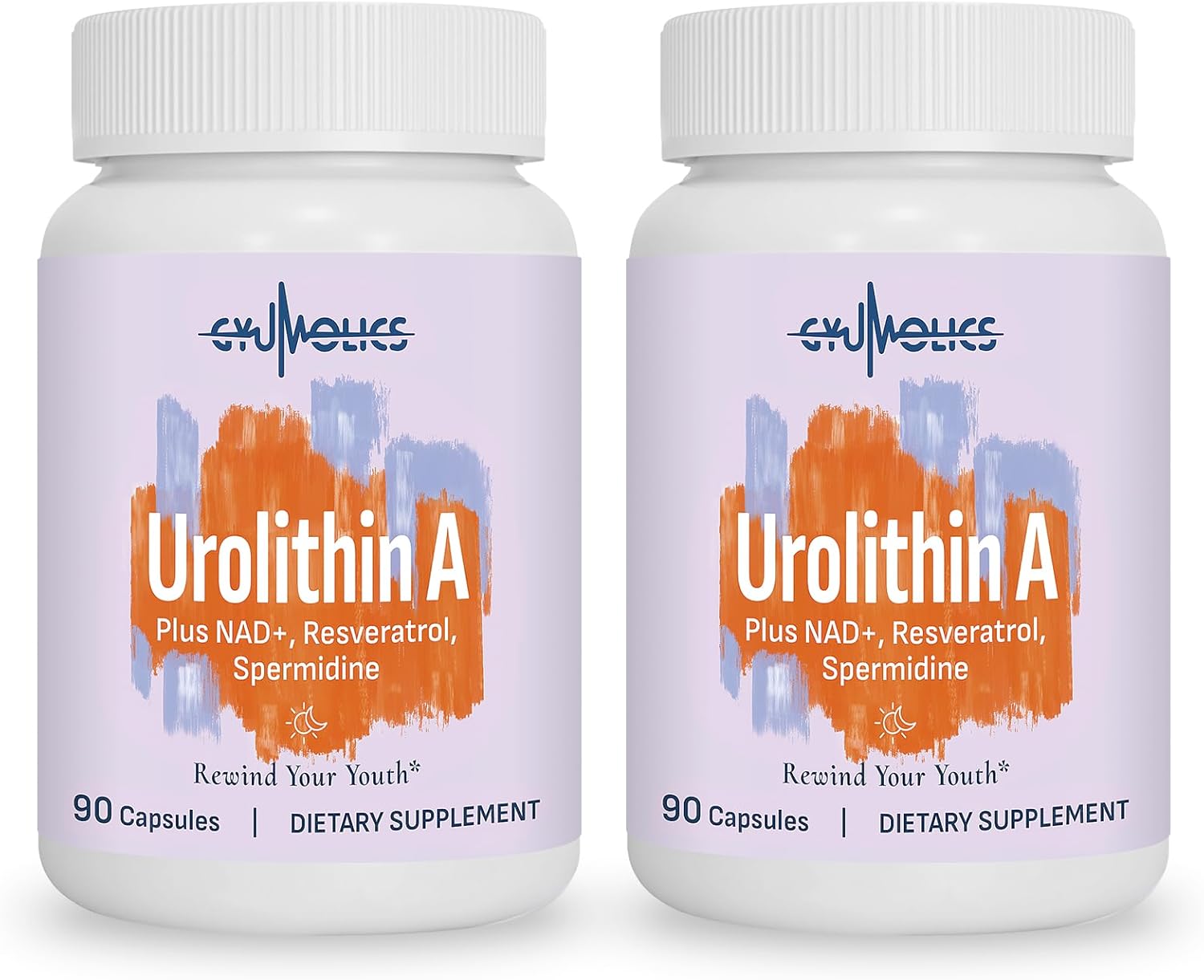 High Dose Urolithin A 1200mg Supplement for Mitochondrial, Cellular Longevity Support for Women & Men – NAD+, Trans-Resveratrol & Spermidine – High Purity & Potency – 180Capsules