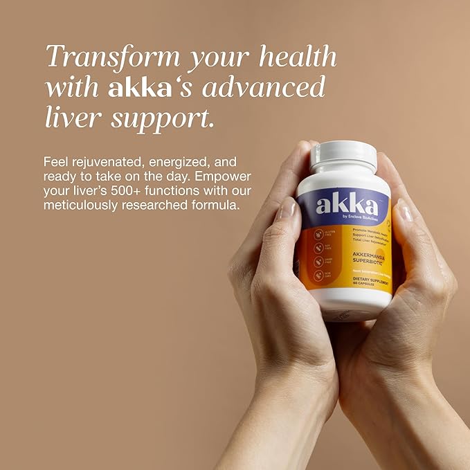 AKKA 2 Pack Premium Liver Cleanse Detox & Repair Superbiotic - Supports Liver Health & Function, Boosts Energy, Digestion & Metabolism with Bioavailable Pasteurized Akkermansia, Non-GMO, Gluten-Free