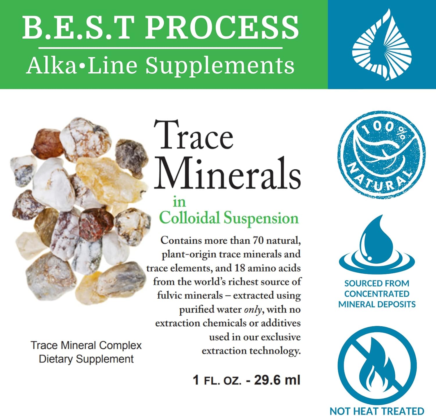 Morter Trace Minerals in Colloidal Suspension (12 Pack) Morter HealthSystem Best Process Alkaline — Nutrient Dense Trace Elements, Fulvic Minerals & Amino Acids