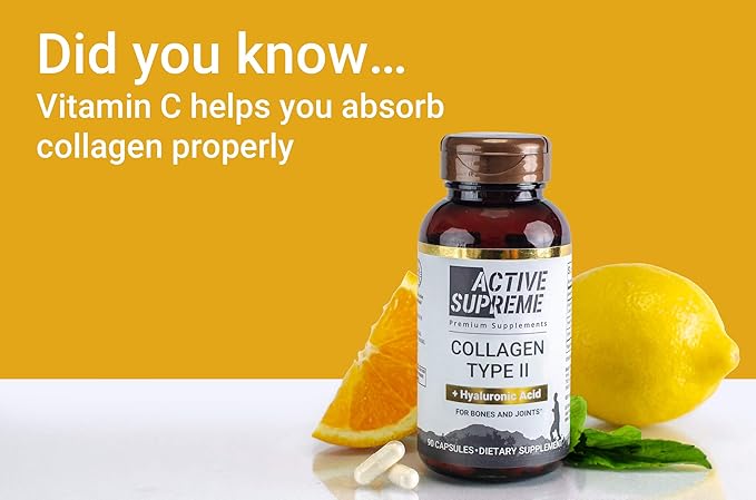 Type 2 Collagen for Joint Support | 270 Capsules (9 Month Supply) | Grass-Fed Hydrolyzed with Hyaluronic Acid & Vitamin C | Joint Health & Cartilage Support
