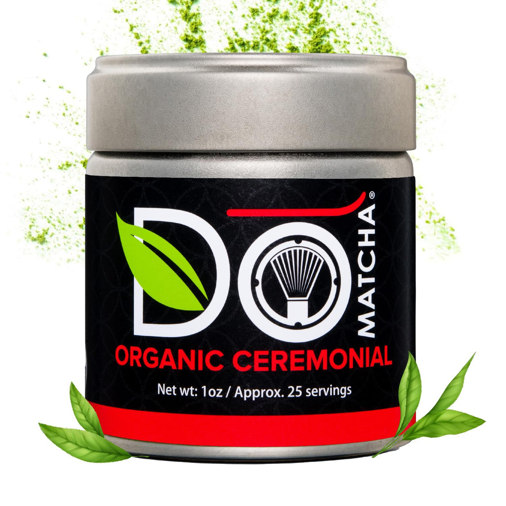 DoMatcha - Organic Ceremonial Green Tea Matcha Powder, Natural Source of Antioxidants, Caffeine, and L-Theanine, Promotes Focus and Relaxation, Kosher, 25 Servings (1 oz)