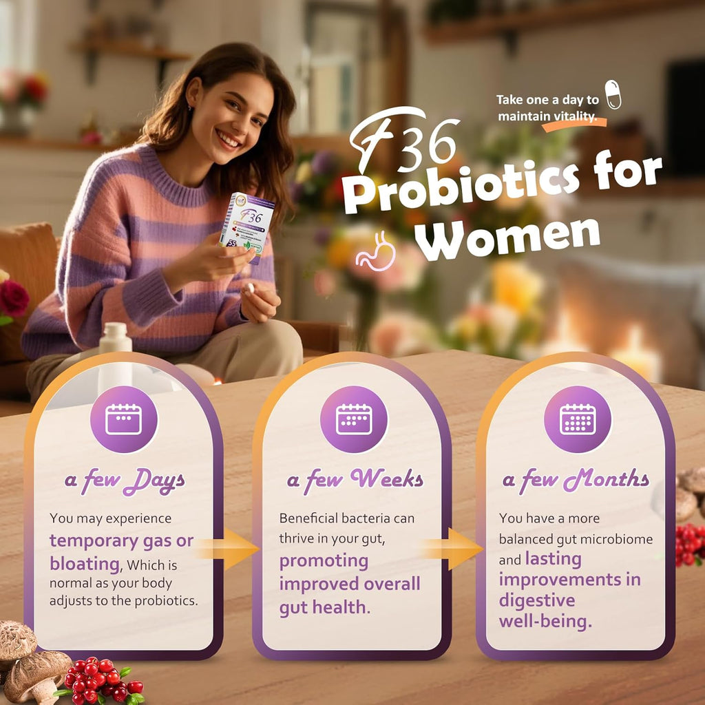 Probiotics for Women 55 Billion CFU – Vaginal & Digestive Health, Immune Support, Sleep & PH Balance – with Cranberry, β-Glucan, Prebiotics & Postbiotics – Once Daily Capsule - 30 Capsules Pack