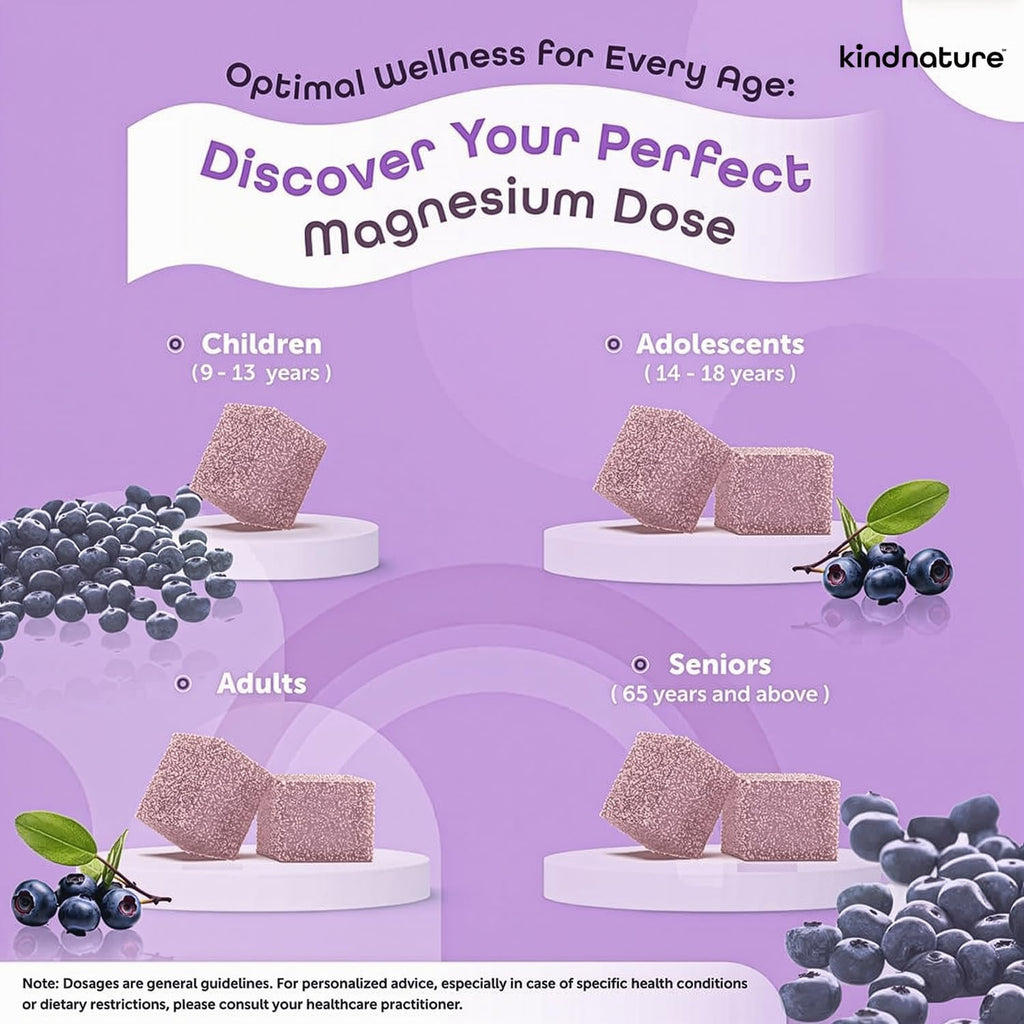 KINDNATURE Magnesium Glycinate & Citrate Gummies – Calm Magnesium Complex for Sleep, Stress, Cramps & Digestion – Chewable Vegan Magnesium Supplement for Women, Teens, Adults – 60 Ct