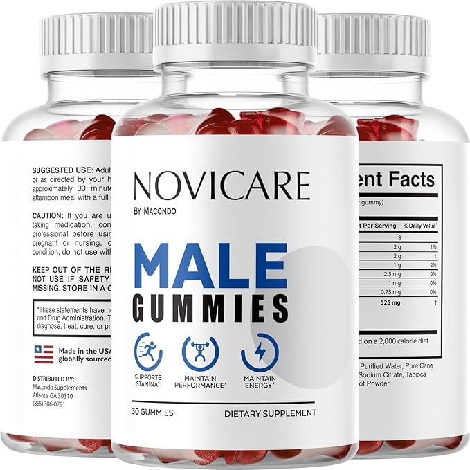 NoviCare Gummies - Official Novi Care Advanced Formula Multivitamin Natural Support, Gummy for Men All Natural Premium Supplement for Health & Wellness, 30 Gummies for 1 Month