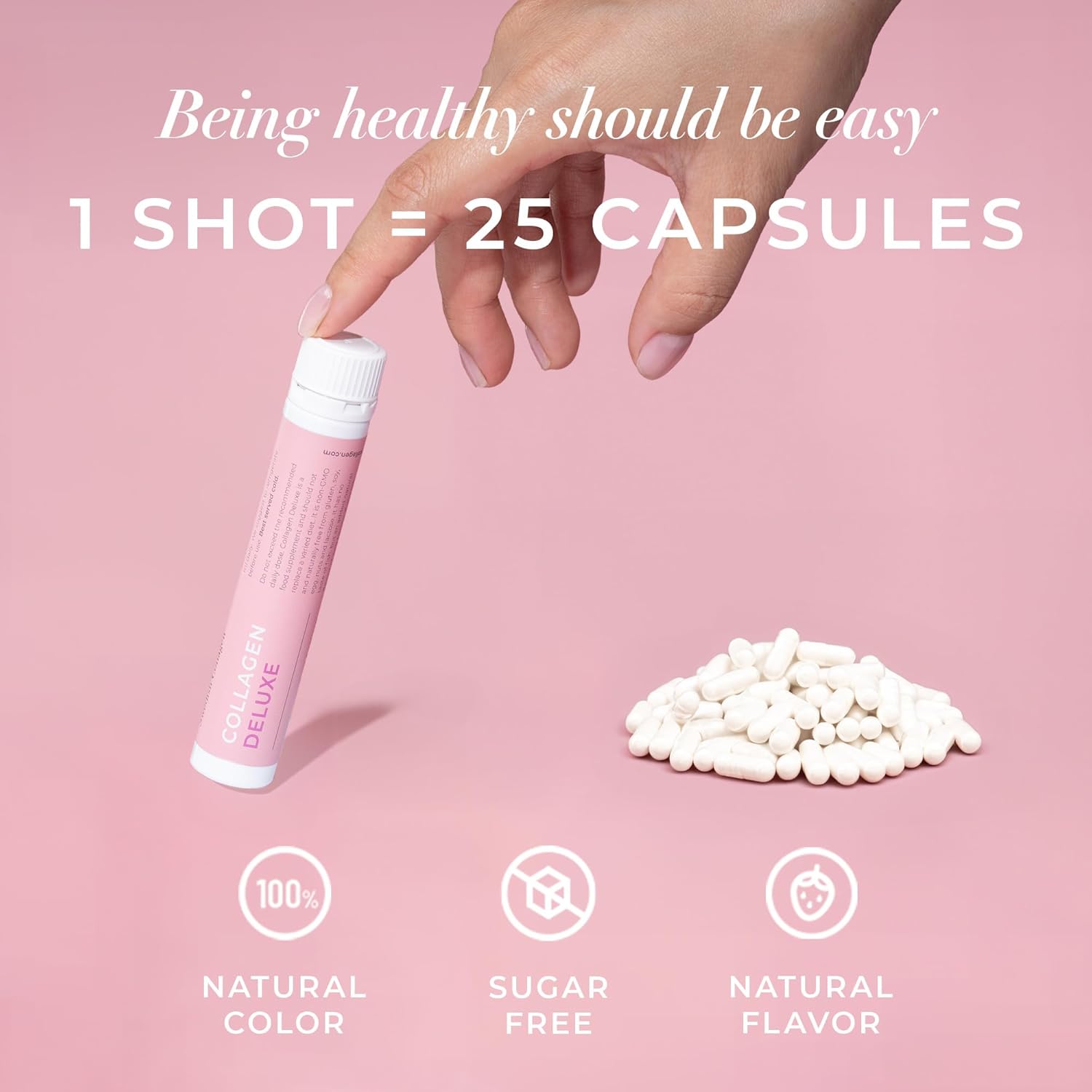 Collagen Deluxe 30 Shots x 2 I 8 Week Bundle I 12500 mg Marine Collagen (Type I & III) I Hyaluronic Acid, Biotin, Vitamin C I Sugar-Free - 8 Week Supply
