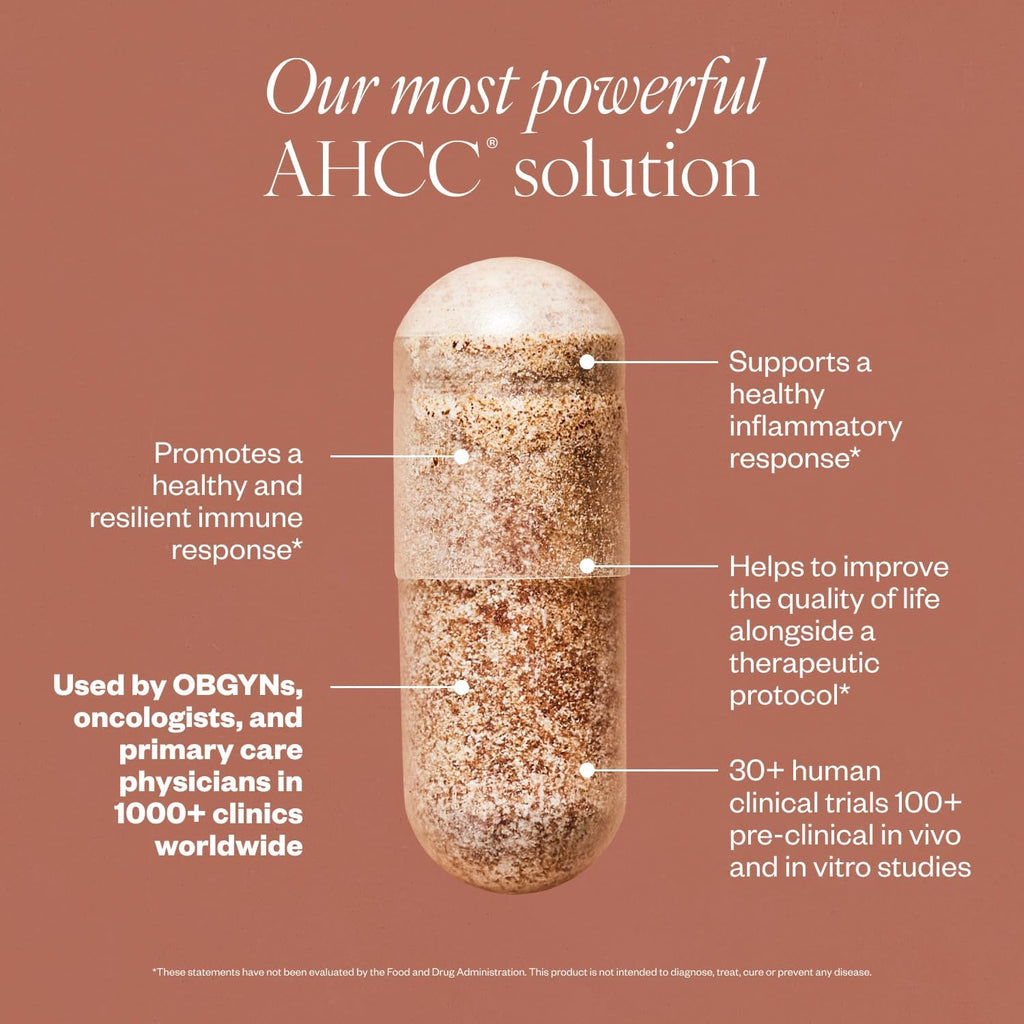 SHII AHCC Clinical Strength,10 Days Supply – Vegan, Gluten-Free Immune Support Supplement with Extra AHCC Boost, Made from Functional Shiitake Mushrooms for Immune Balance Support and Overall Wellness