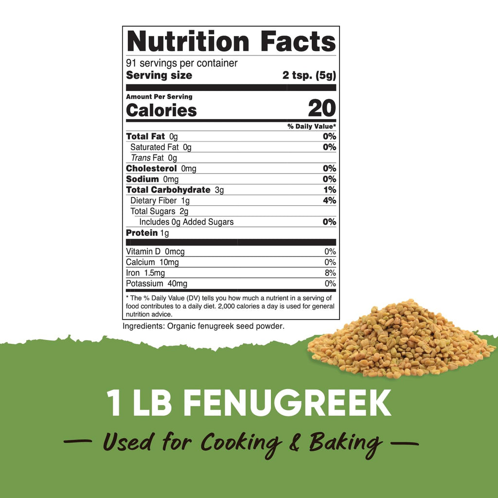 Nutricost Organic Fenugreek Powder (1LB)