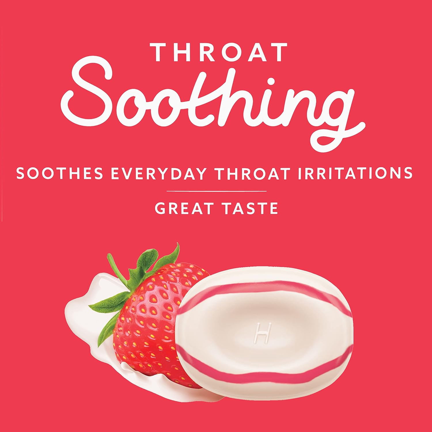 HALLS Throat Soothing (Previously HALLS Breezers) Creamy Strawberry Throat Drops, Economy Pack, 70 Drops