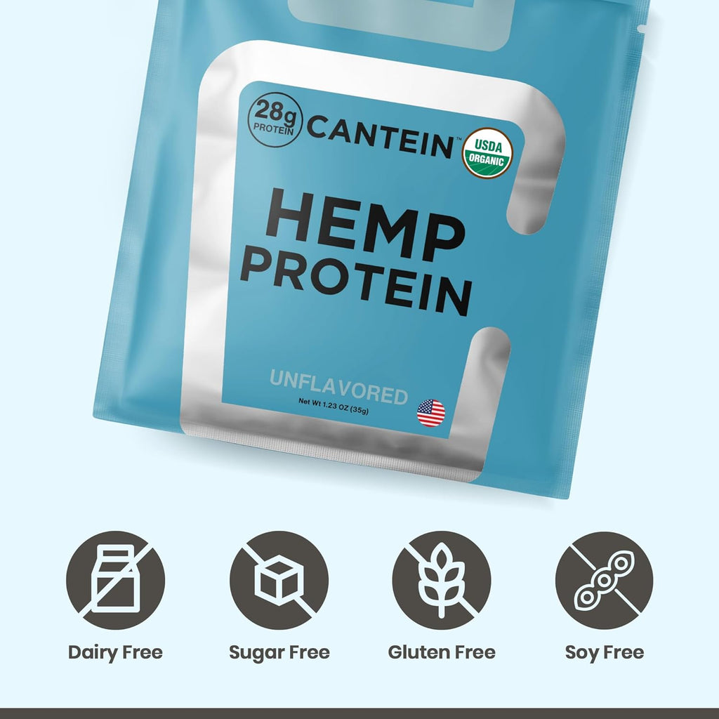 Organic Hemp Protein, Vegan Protein Powder, Plant Based Protein Powder, Non Dairy Protein, Lactose Free Natural Protein, Gluten Free- 1 Servings, Unflavored Sample