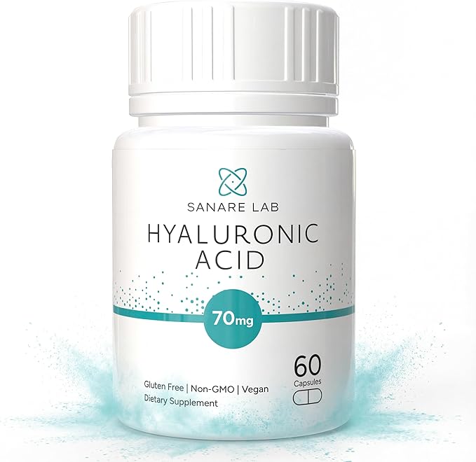 Hyaluronic Acid 70mg – 60 Vegan Capsules | Supports Joint Mobility, Skin Hydration & Tissue Cushioning | Non-GMO, Gluten-Free